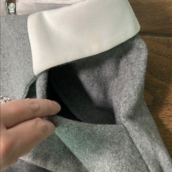 Vintage Cameo brand wool like Stylish Gray and White mini Women's Skirt XS - Picture 5 of 8